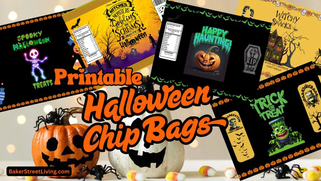 Printable halloween Chip Bags