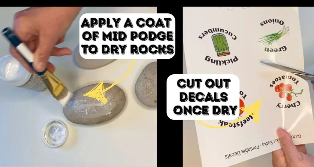 making garden marker rocks