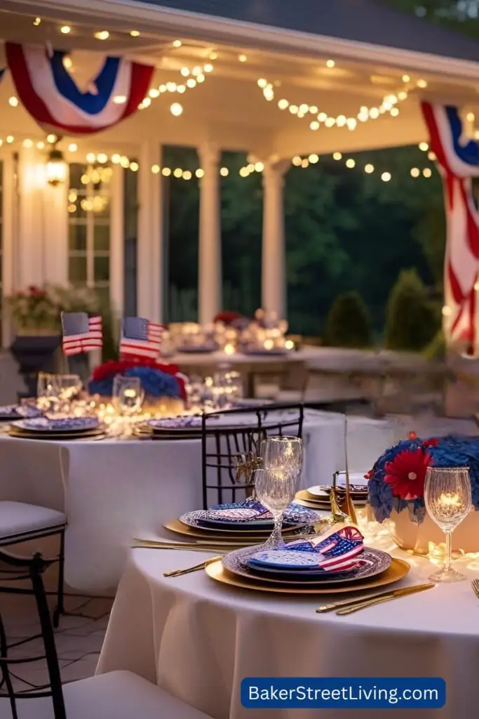 evening dinner party for he 4th of july