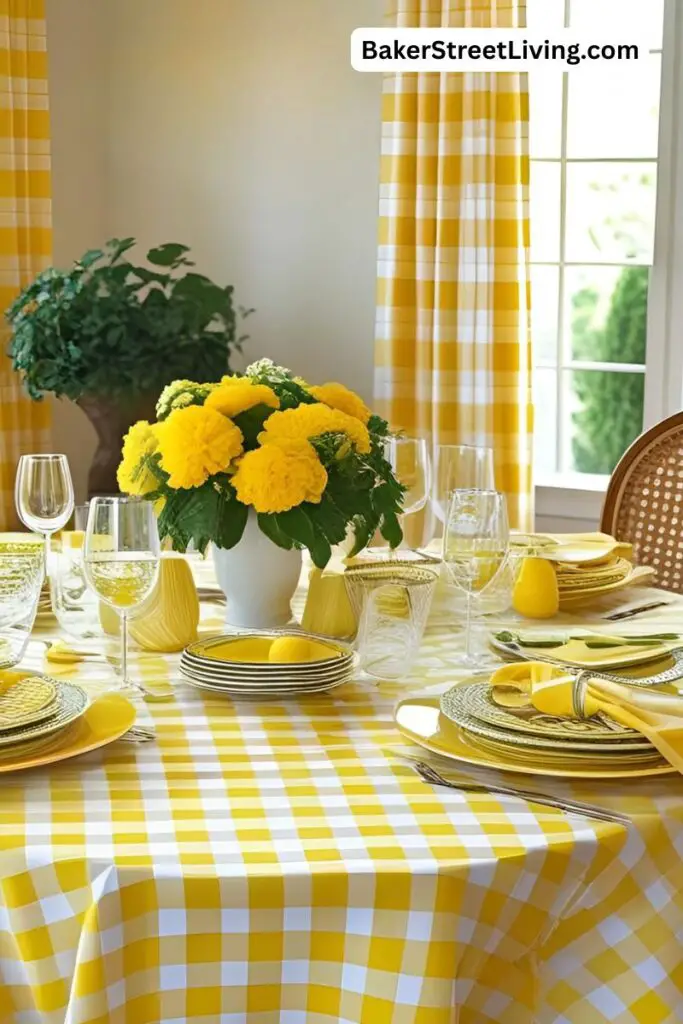 yellow tablescape