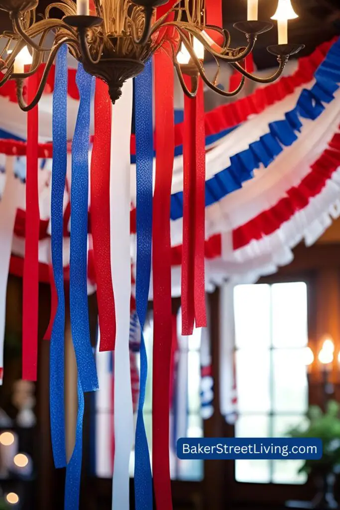 4th of july decorating hanging outside