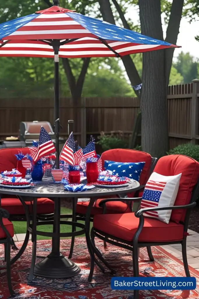 4th of july decor ideas - outdoor patio