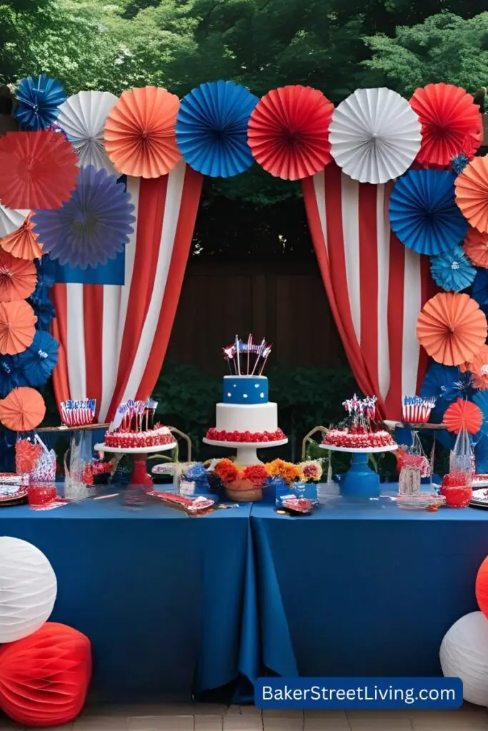 4th of july outdoor dessert table