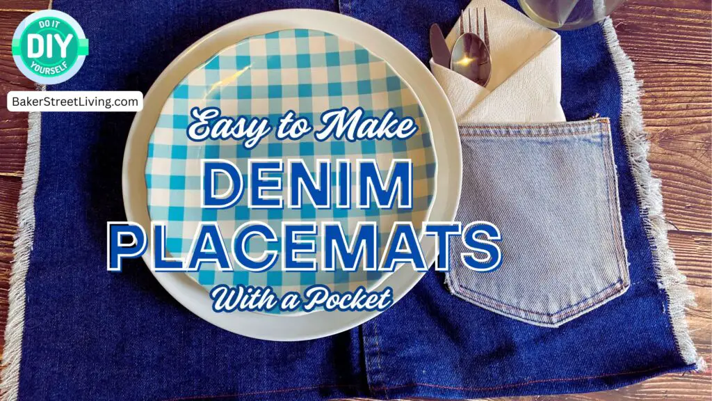 Easy to Make Denim Placemats with a pocket