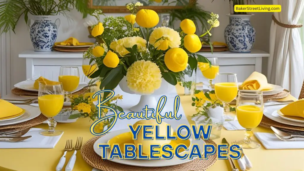 yellow tablescape for a summer party