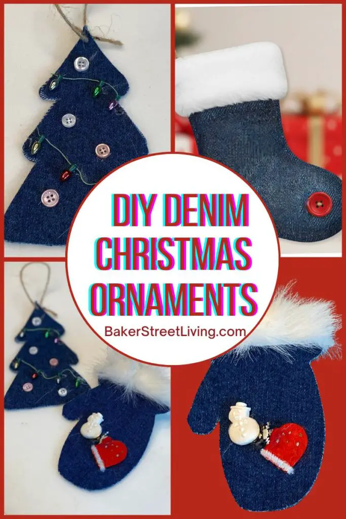 DIY Denim Christmas Ornaments
