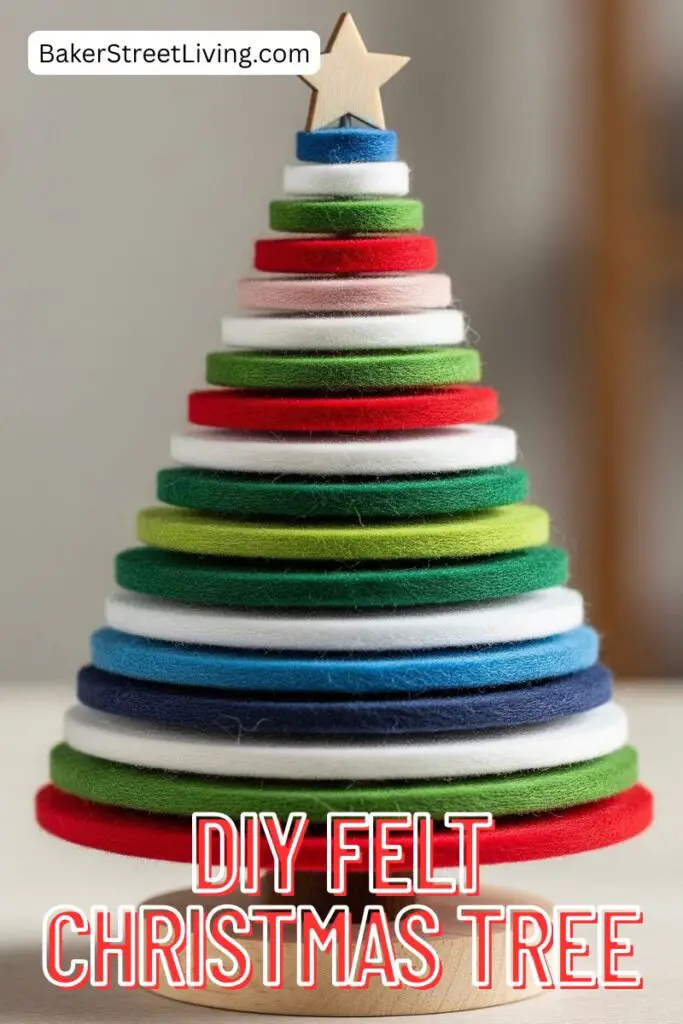 Felt Christmas Tree - Made fomr felt circles