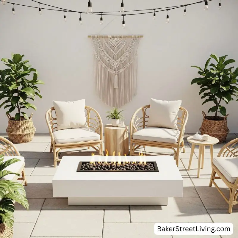 Fire Pit Seating Ideas - Modern Boho 