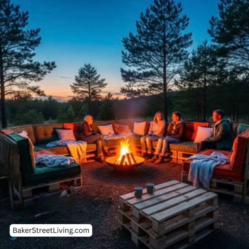 fire pit seating ideas - Pallet Furniture