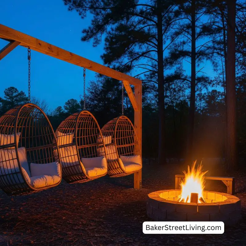 Fire Pit Seating Ideas - Swing Chairs