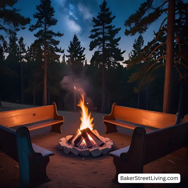 Fire Pit Seating Ideas - Recycled Church Pews