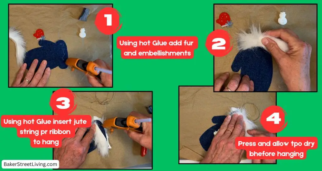 Making Denim Christmas Ornaments