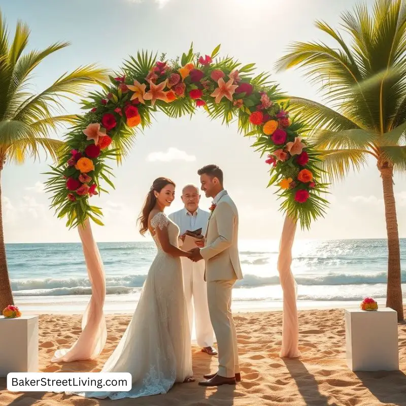 tropical beach wedding