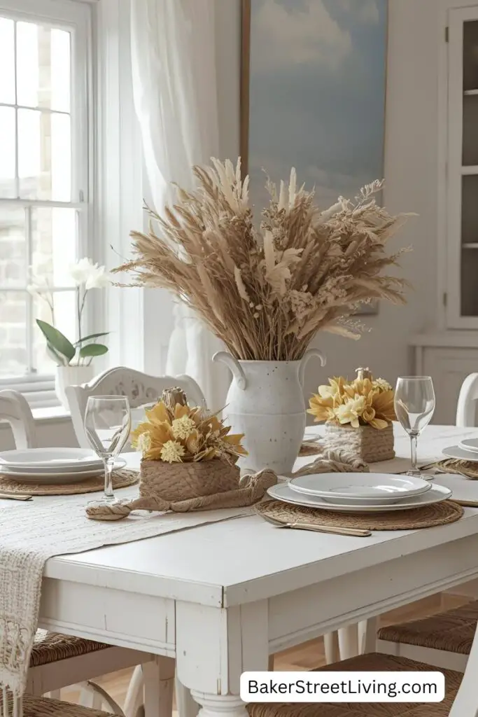 Natural decor ideas for a fall table