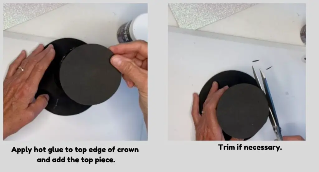 making a snowman top top hat