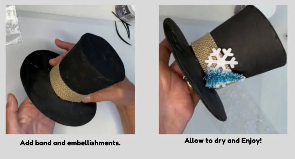 making a snowman top hat
