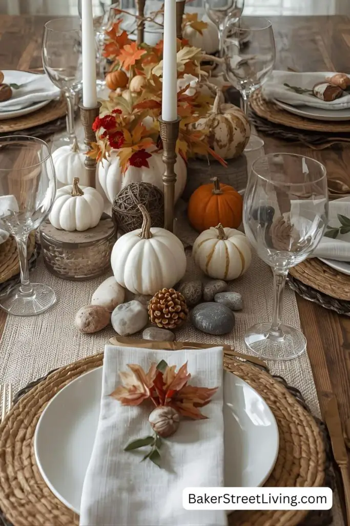 stones used on a fall table