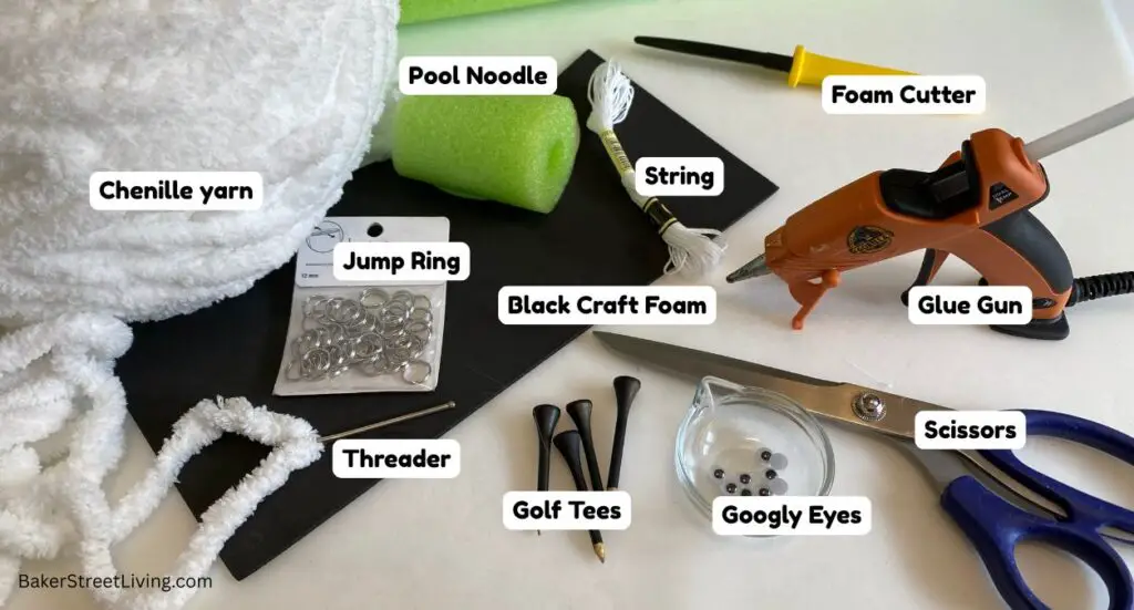supplies to make a sheep ornament