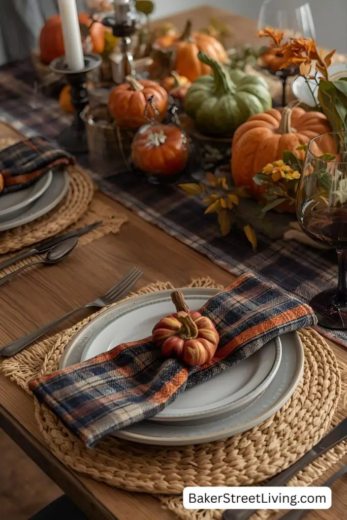 Natural table decor for fall