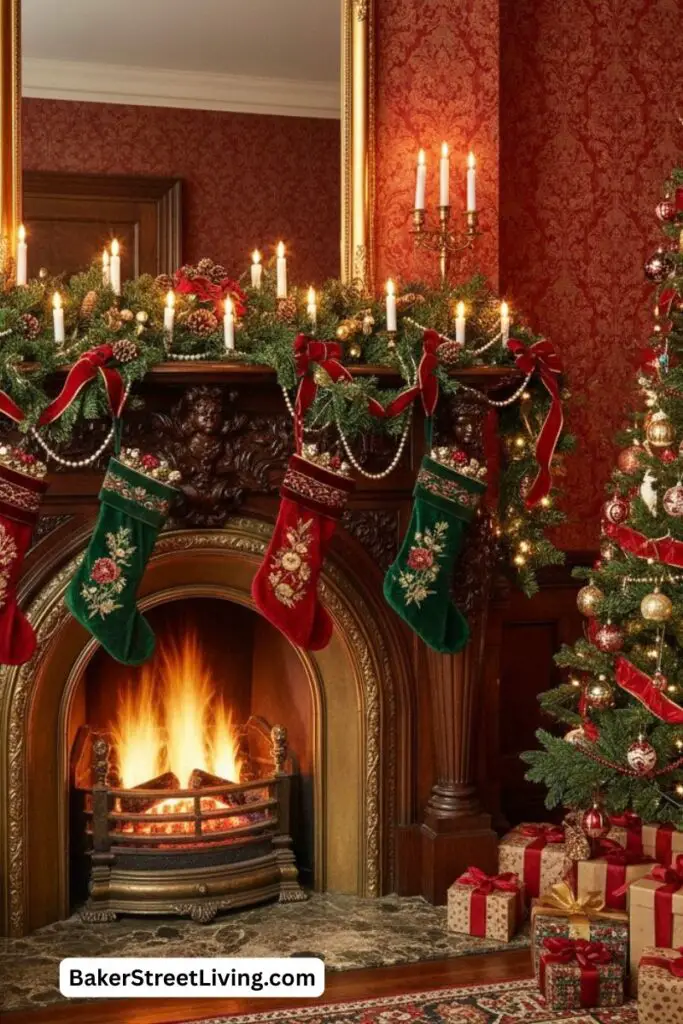 Christmas Fireplace Decor Ideas
