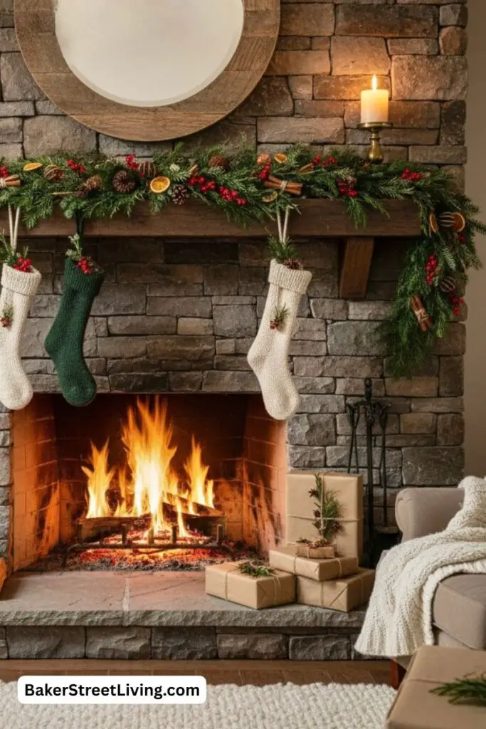 Christmas Fireplace Decor Ideas