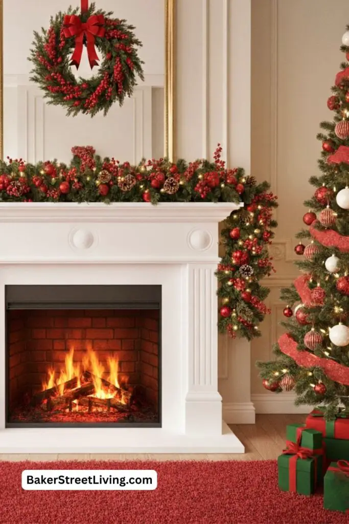 christmas fireplace decor ideas