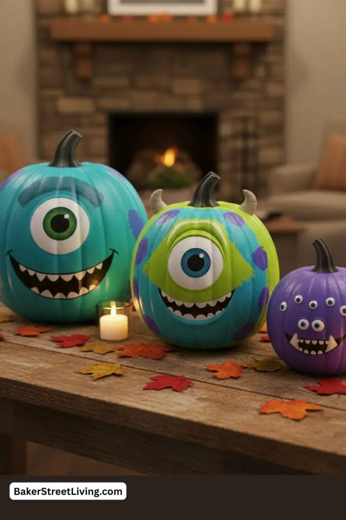 Easy Pumpkin Painting Ideas  - Monsters inc