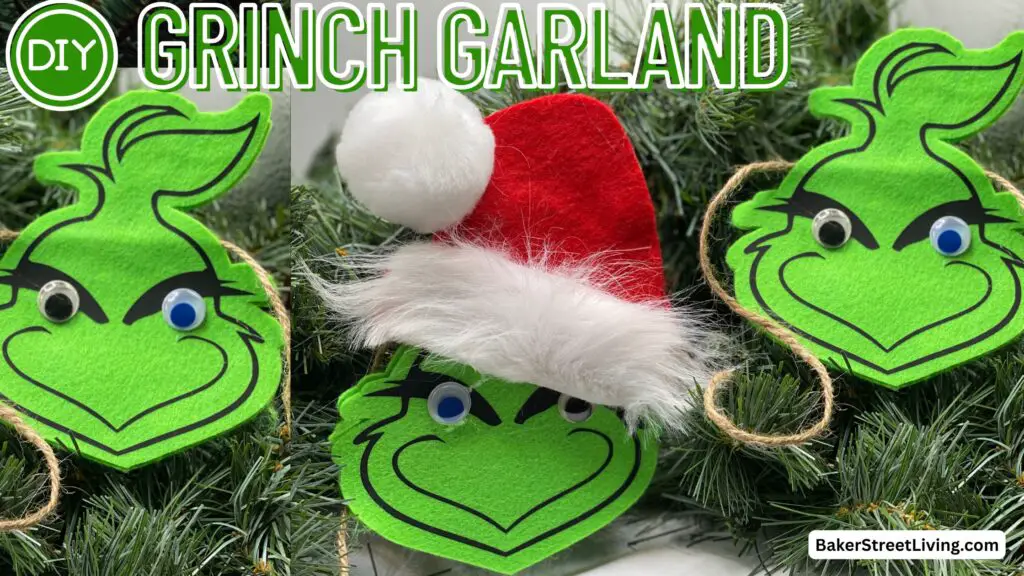 Felt Grinch Garland tutorial