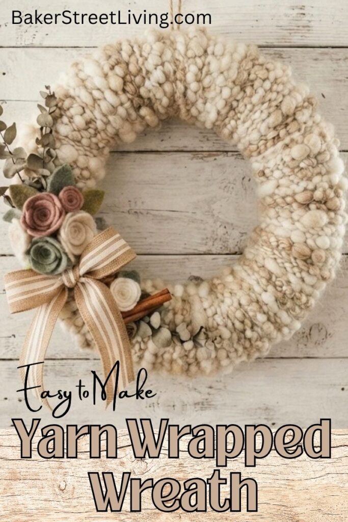 Easy DIY Yarn Wreath