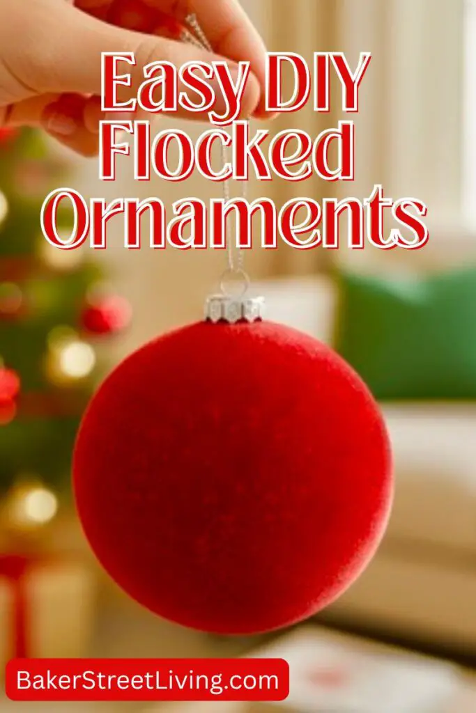 DIY Flocked Ornaments 