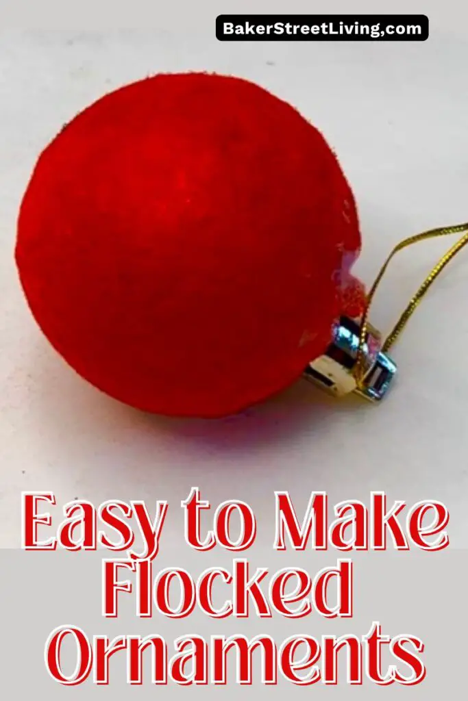 easy to make Flocked Ornaments