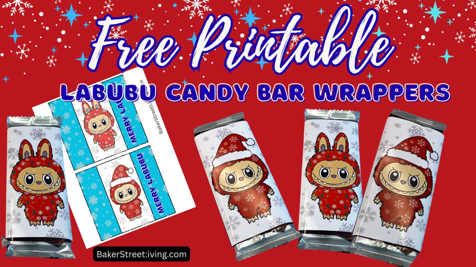 Labubu Wrapping Free Printable Labubu Candy Bar Wrappers for Christmas - Baker Street ...