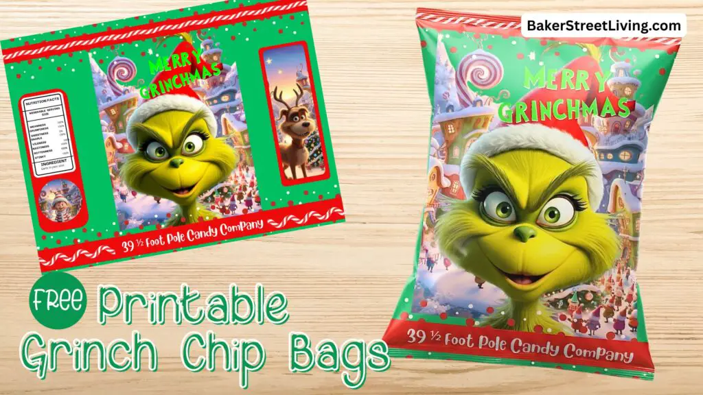 Free Printable Grinch Chip Bags