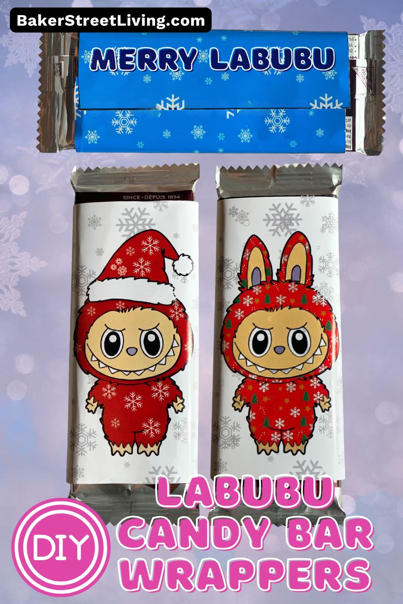 Labubu Wrapping Free Printable Labubu Candy Bar Wrappers for Christmas - Baker Street ...
