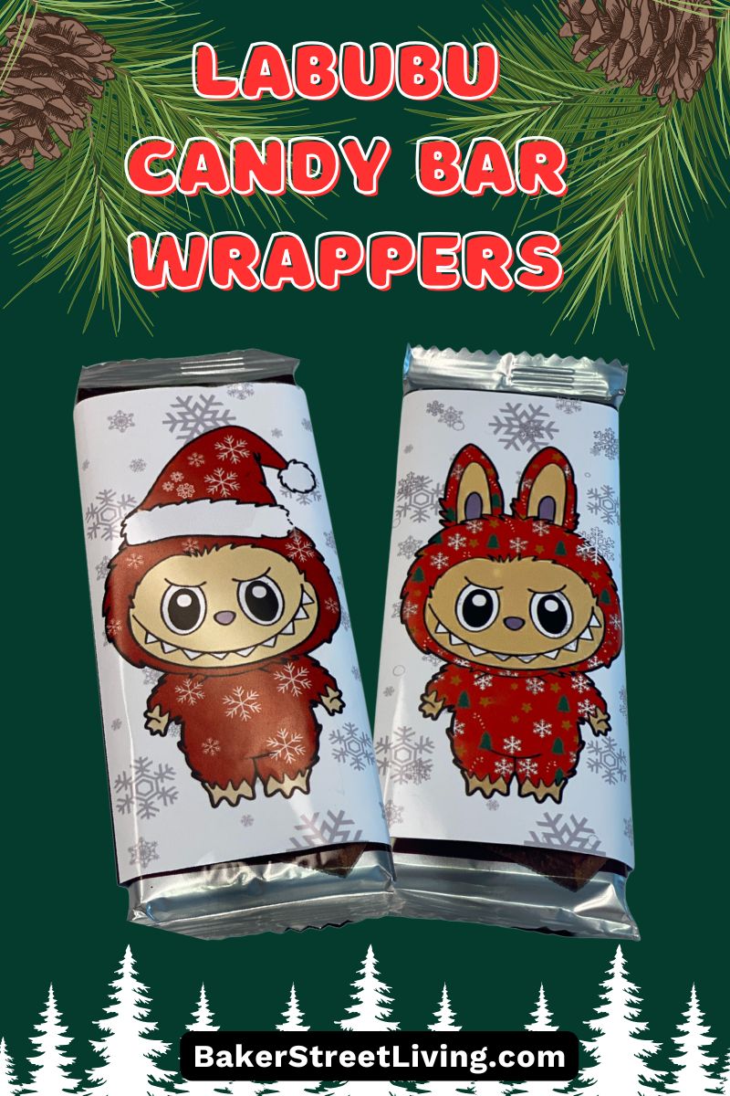 Labubu Wrapping Free Printable Labubu Candy Bar Wrappers for Christmas - Baker Street ...