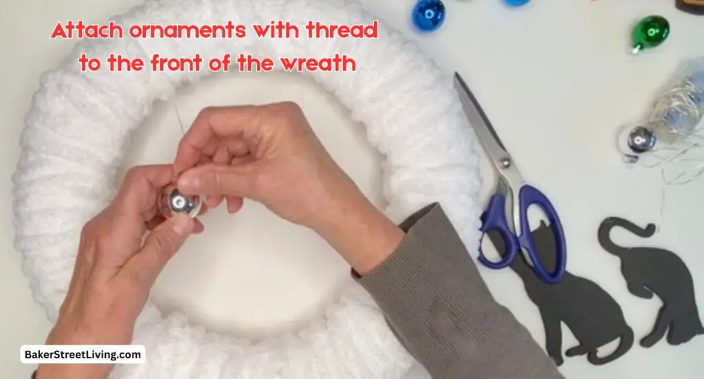 Making a Christmas Cat Wreath