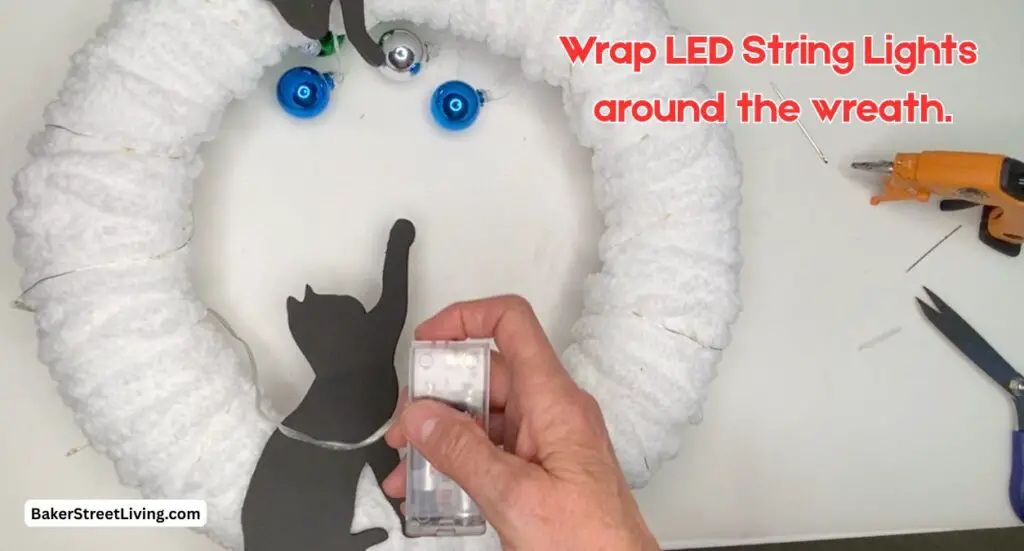 Making a Christmas Cat Wreath