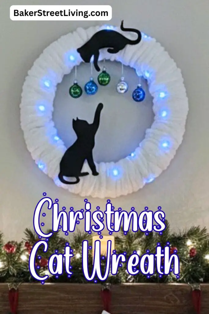Making a Christmas Cat Wreath
