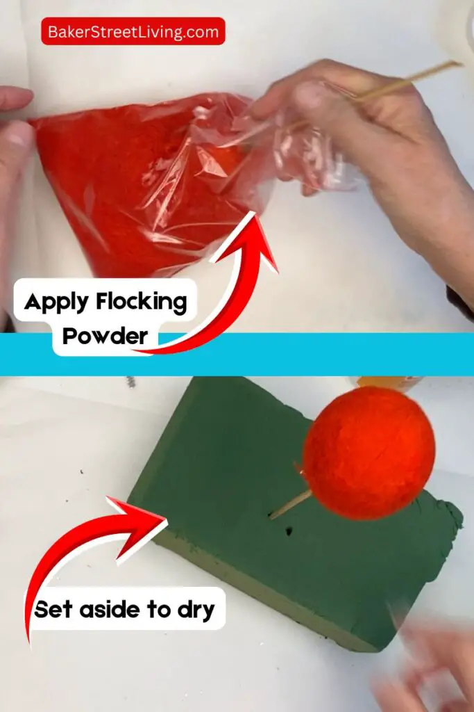 DIY Flocked Ornaments