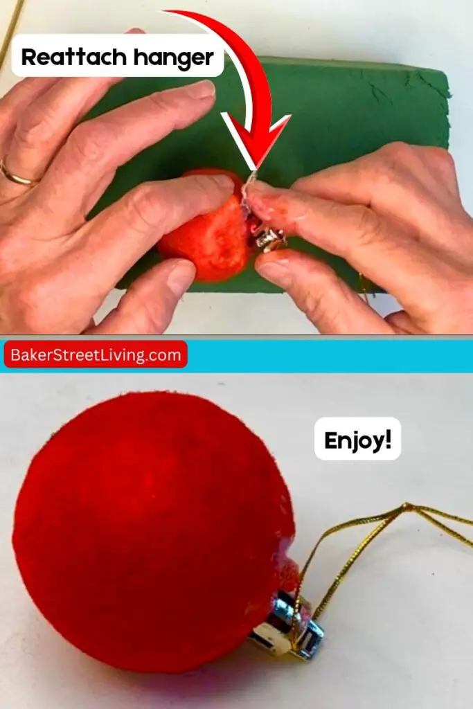 DIY Flocked Ornaments