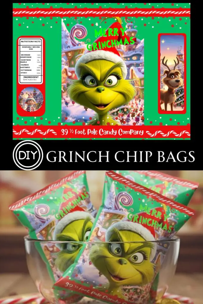 Printable Grinch Chip Bags