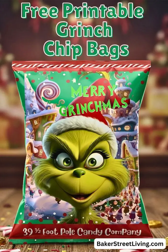 Free Printable Grinch Chip Bags