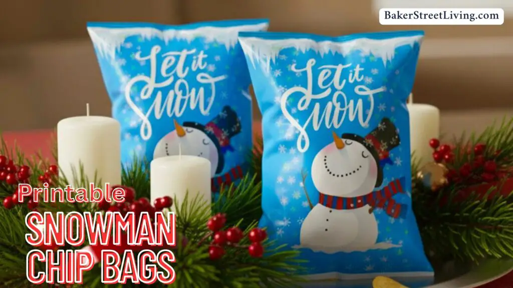 Printable Snowman Chip Bags