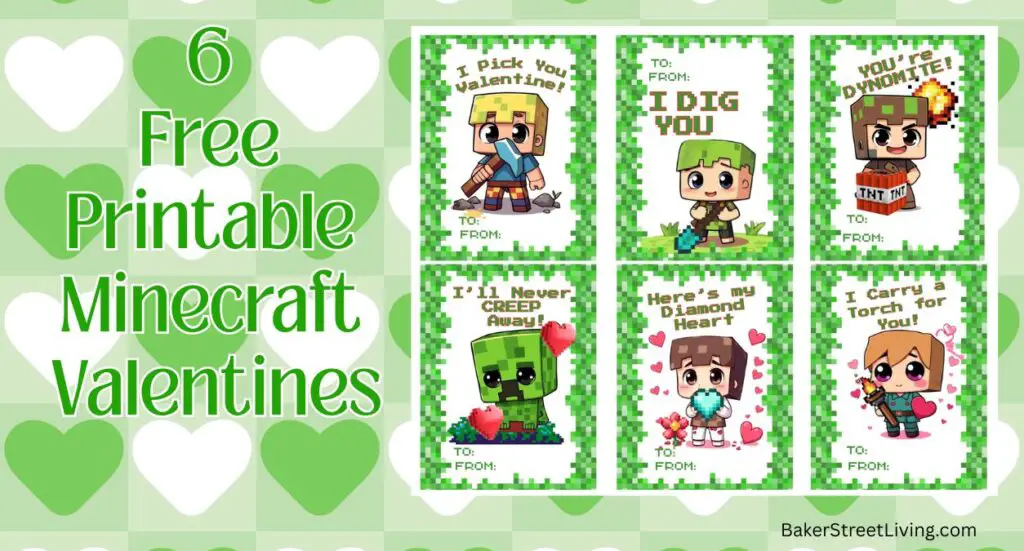Free Printable Minecraft Valentines