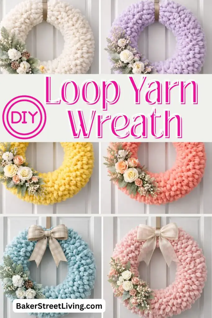 easy to make loop yarn wreath