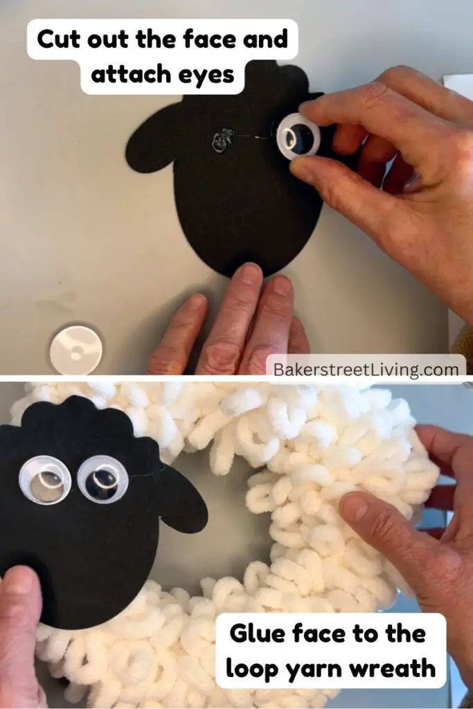 How to Make a Sheep Wreath with Loop Yarn