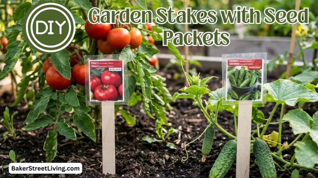 DIY Garden Stakes with Seed Packets