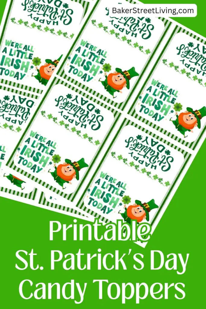 Printable St. Patrick's Day Candy Toppers