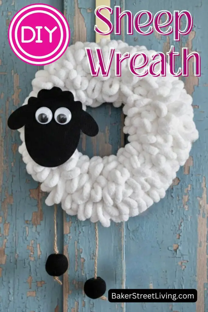 How to Make a Sheep Wreath with Loop Yarn