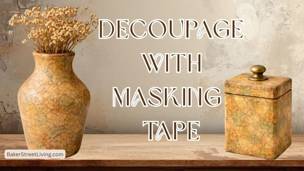decopage using masking tape
